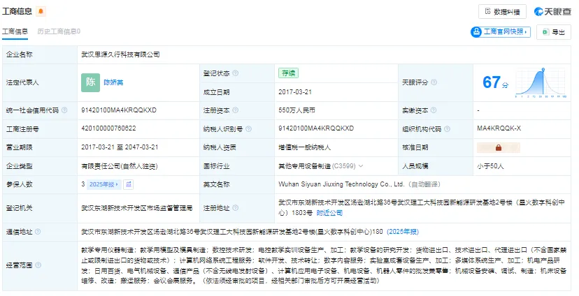 Ухань Siyuan Jiuxing Technology Co., Ltd.