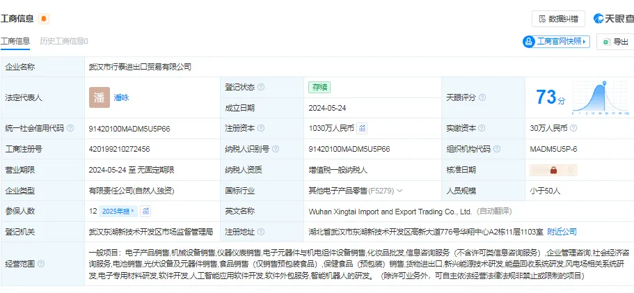 Ухань Xingtai Import and Export Trade Co., Ltd.